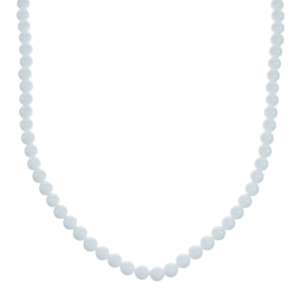 Native American Sterling Silver Bead Mother Of Pearl Necklace NX12235