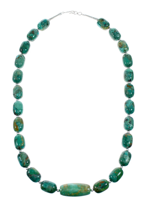 Genuine Turquoise Sterling Silver Navajo Necklace NX12238