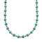 Navajo Sterling Silver Turquoise And Coral Bead Necklace NX12249
