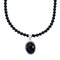 Native American Onyx Sterling Silver Navajo Bead Necklace NX12280