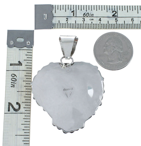Navajo Jasper Sterling Silver Heart Pendant NX12261