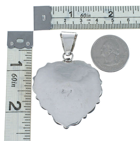 Navajo Goldstone Sterling Silver Native American Heart Pendant NX12262