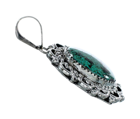 Authentic Navajo Turquoise Sterling Silver Pendant NX12274