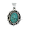 Navajo Turquoise Sterling Silver Pendant NX12275