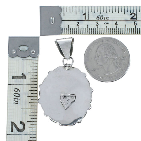 Navajo Turquoise Sterling Silver Pendant NX12276