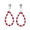 Navajo Coral Post Dangle Sterling Silver Bead Earrings NX12273
