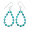 Authentic Navajo Turquoise Sterling Silver Bead Hook Earrings NX12271