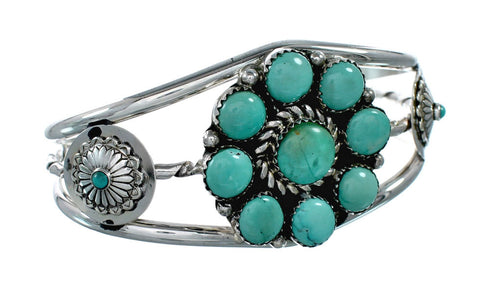 Genuine Navajo Turquoise Sterling Silver Cuff Bracelet NX12295