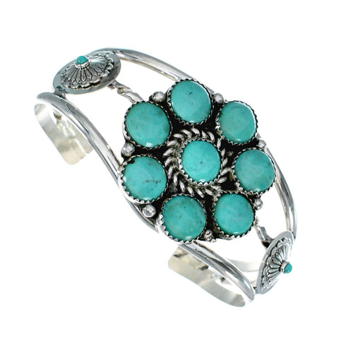 Native Navajo Turquoise Sterling Silver Cuff Bracelet NX12296