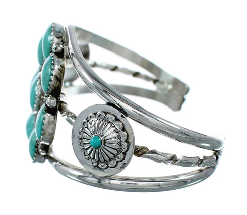 Native Navajo Turquoise Sterling Silver Cuff Bracelet NX12296