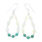 Native American Turquoise and Mother of Pearl Sterling Silver Bead Earrings NX12301