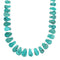 Navajo Liquid Silver And Tear Drop Turquoise Bead Necklace NX12306