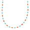 Native American Liquid Sterling Silver Turquoise Coral Bead Necklace NX12308
