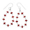 Genuine Coral Liquid Sterling Silver Hook Dangle Navajo Earrings NX12309