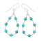 Navajo Turquoise Liquid Sterling Silver Hook Dangle Earrings NX12312