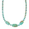Native American Navajo Turquoise Sterling Silver Bead Necklace NX12315