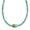 Native American Navajo Turquoise Sterling Silver Bead Necklace NX12316