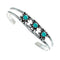 Genuine Navajo Turquoise Sterling Silver Cuff Flower Bracelet NX12420
