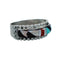 Sterling Silver Zuni Multicolor Inlay Ring Size 10 NX12409