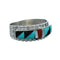 Zuni Sterling Silver Multicolor Inlay Ring Size 9-1/2 NX12412
