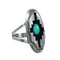 Native American Sterling Silver Turquoise Jewelry Ring Size 6-1/2 NX12334