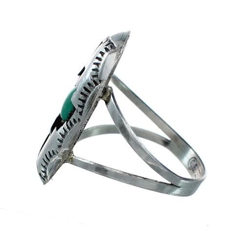 Native American Sterling Silver Turquoise Jewelry Ring Size 7 NX12335