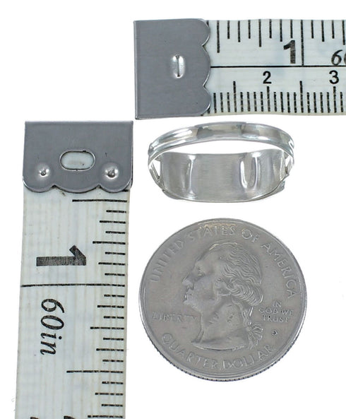 Zuni Multicolor Inlay Sterling Silver Ring Size 6-1/4 NX12349