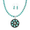Native American Navajo Turquoise Sterling Silver Necklace Set NX12431
