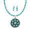 Native American Navajo Turquoise Sterling Silver Necklace Set NX12435