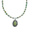 Authentic Navajo Turquoise Sterling Silver Necklace Pendant Set NX12436