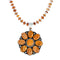 Navajo Oyster Shell Silver Bead Necklace Pendant Set NX12440
