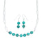 Native American Sterling Silver Link Chain Turquoise Pendant Necklace NX12455