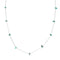 Native American Liquid Silver Turquoise Bead Necklace NX12446