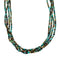 Navajo 4-Strand Sterling Silver Turquoise Bead Necklace NX12442