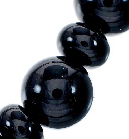 Authentic Onyx Sterling Silver Native American Bead Necklace NX12438