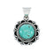 Navajo Turquoise Sterling Silver Pendant NX12424
