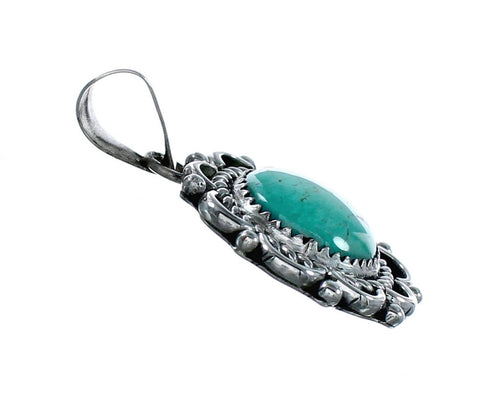 Navajo Turquoise Sterling Silver Pendant NX12424