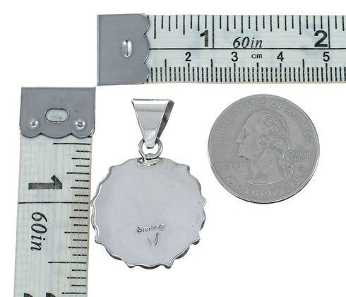 Navajo Turquoise Sterling Silver Pendant NX12424