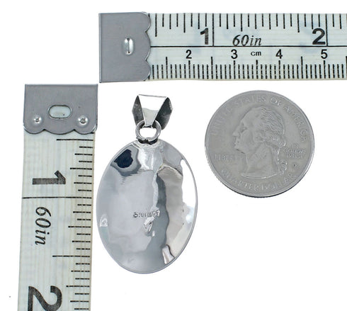 Authentic Navajo Howlite Sterling Silver Pendant NX12426