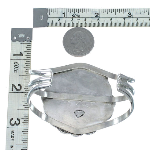 Native American Oyster Shell Multi-Stone Sterling Silver Cuff Bracelet NX12448