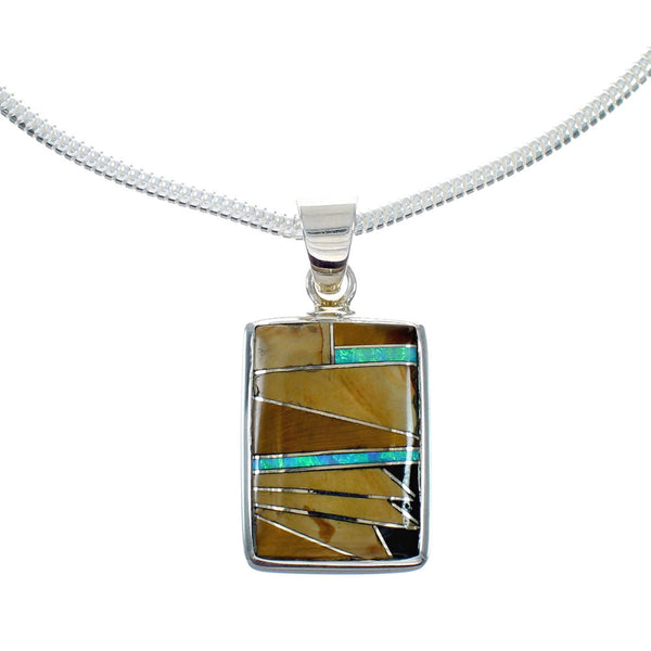 Sterling Silver Italian Snake Chain Multicolor Sterling Silver Pendant NX12492