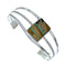 Navajo Sterling Silver And Multicolor Inlay Southwest Cuff Bracelet NX12465