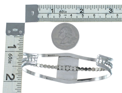 Navajo Sterling Silver And Multicolor Inlay Southwest Cuff Bracelet NX12465