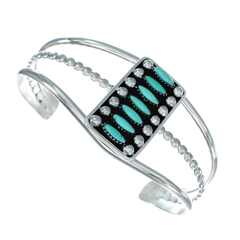 Navajo Turquoise Sterling Silver Cuff Bracelet NX12498