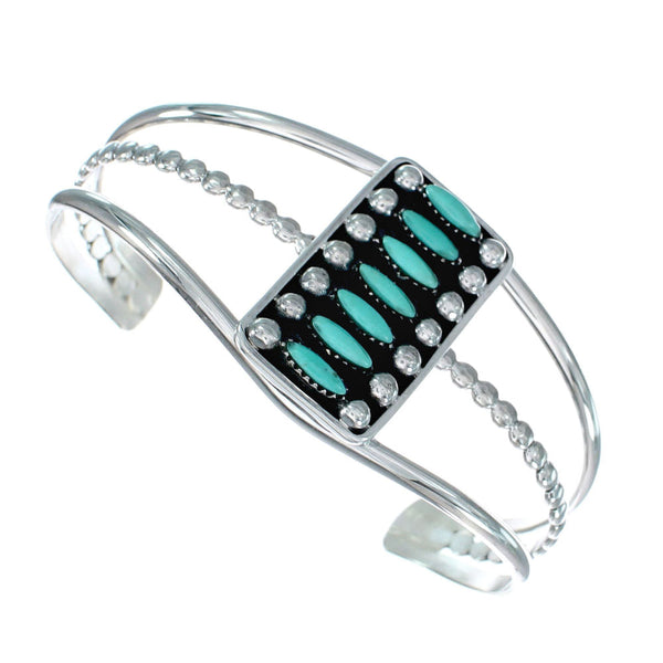 Navajo Turquoise Sterling Silver Cuff Bracelet NX12498