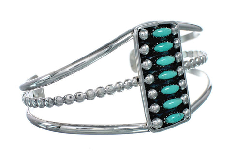 Navajo Turquoise Sterling Silver Cuff Bracelet NX12498
