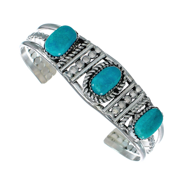 Turquoise Sterling Silver Native American Cuff Bracelet NX12456