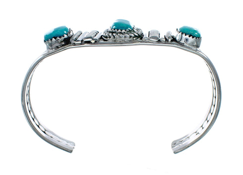 Turquoise Sterling Silver Native American Cuff Bracelet NX12456