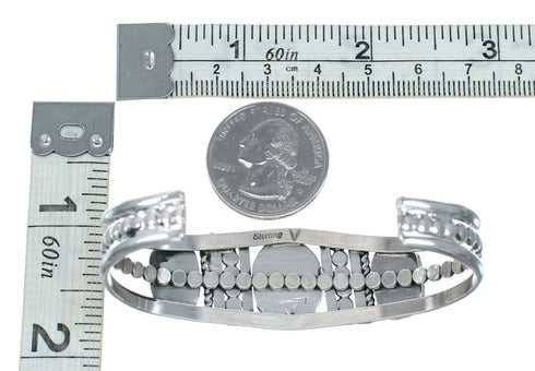 Turquoise Sterling Silver Native American Cuff Bracelet NX12456