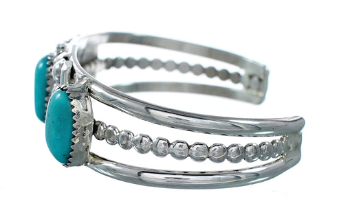 Navajo Turquoise Sterling Silver Native American Cuff Bracelet NX12458